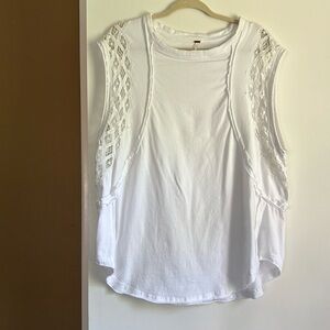 Free People Table for Two Tee - White Medium